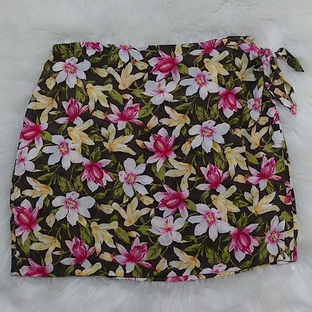 Floral Beach/Pool Wrap‎ Skirt